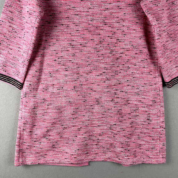 St.John For Mary Kay Long Tweed Jacket Womens 2 Pink Wool Old Money Classic NWT - Picture 14 of 16